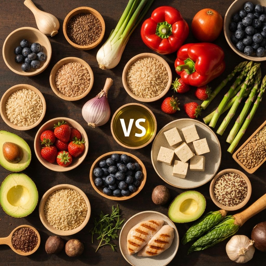 Variety of foods showing different energy densities
